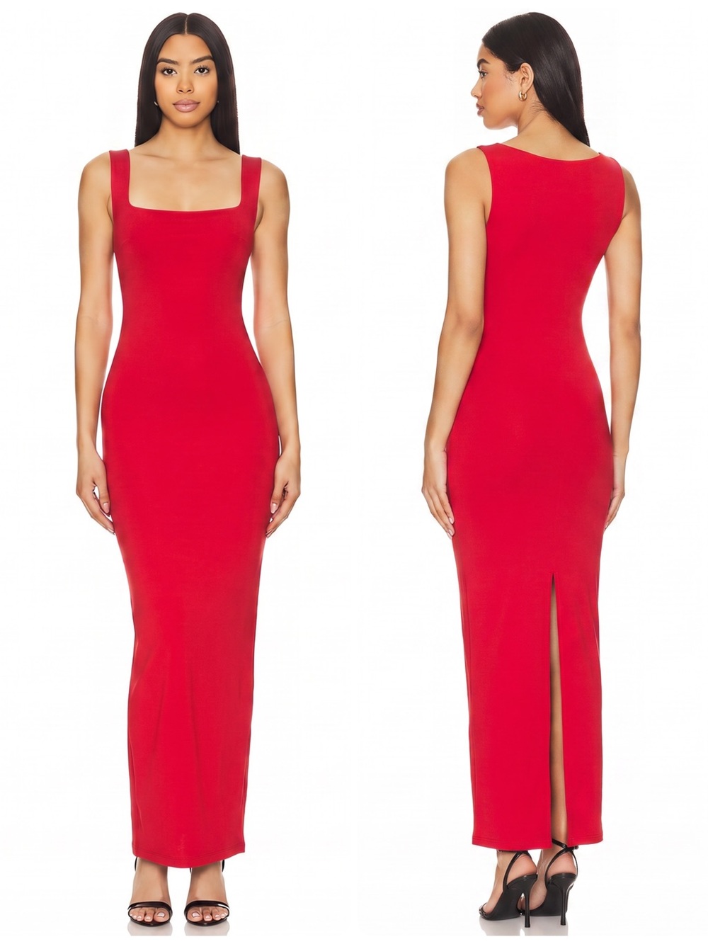 Rumer x Revolve Bonita Red Square-Neck Bodycon Maxi Dress NWT $348